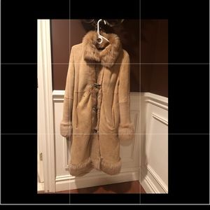 Andrew Marc Fur lined Suede coat